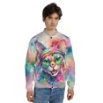 thumbnail image 4 of Hippie Devon Rex Portrait Watercolor Tie-Dye Vintage Styles All Over Print 3D Baseball Jacket Cat Lover Kitten Owner Gifts Bomber Jacket Softball - 00014, 4 of 6