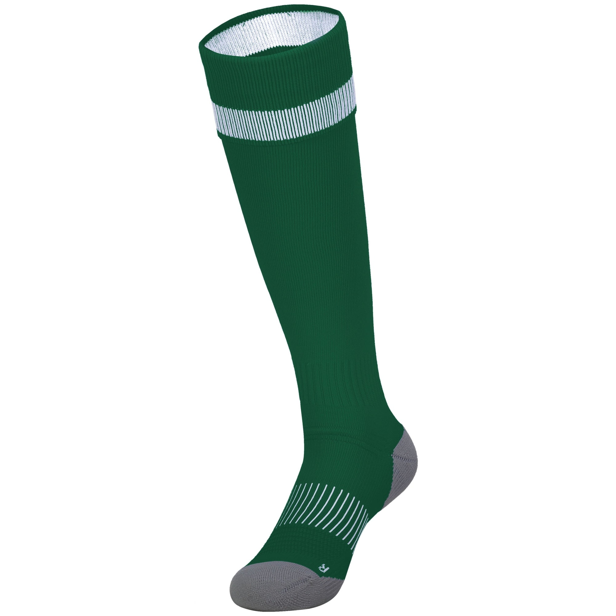 IMPACT+ SOCCER SOCK - M / DARK GREEN/WHITE/GRAPHITE by HIGH FIVE