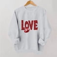 thumbnail image 2 of Gamivast Crewneck Sweatshirts Women Sparkly Love Football Print Crew Neck Long Sleeve Pullover Tops Casual Daily Athletic Workout Outfits, 2 of 5