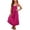 Hot Pink, variant on Girls Summer Casual Solid Color Dress with Pockets for School Daily Wear Straight Dress Girls Sweater Baby Girl Birthday Outfit Girls Plaid Party Games Family Flower Girl Dress Eggplant Flag