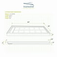 thumbnail image 6 of Transolid FL6030L-31 Linear 60-in W x 30-in L Rectangular Alcove Concealed End Drain Shower Base with Left Hand Drain, White, 6 of 18