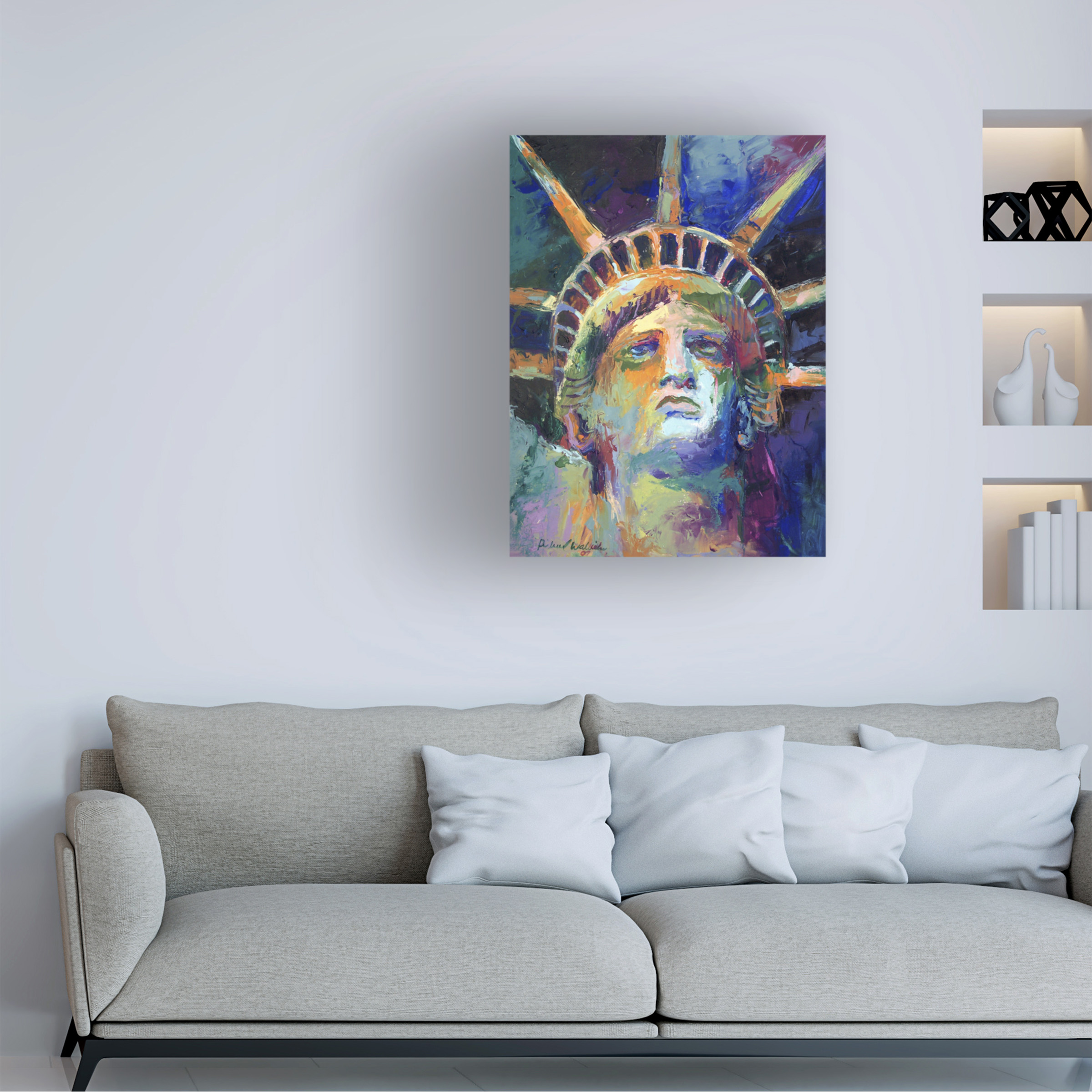 Richard Wallich 'Statue' Canvas Art