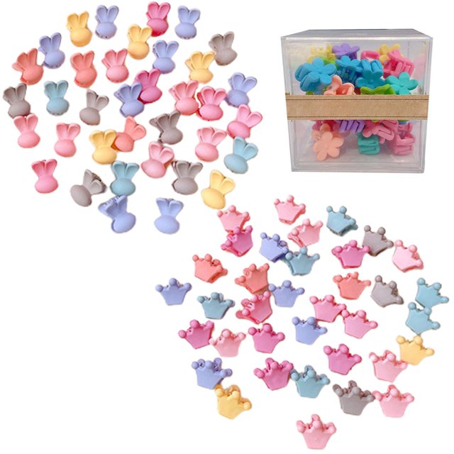 Pinces à Cheveux pour Enfants : 72 Pcs Pince à Mâchoire Décorative Mini pour Filles