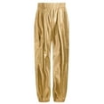 thumbnail image 3 of Sholeno Kids Girls Boys Metallic Jazz Hip Hop Street Dance Jogger Cargo Pants Performance Party Harem Trousers Gold 10, 3 of 6