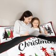 thumbnail image 5 of jejeloiu Christmas Tree Full Size Comforter Sets,Marry Xmas Bedding Comforter Set,Red Geometric Plaid Bedding Sets For Girl Boy,Ultra Soft Room Decoration Reversible,3pcs, 5 of 8