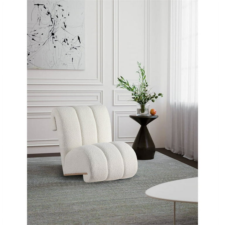 Meridian Furniture Swoon Faux Sheepskin Accent Chair - Black Oak Meridian Furniture Swoon Faux Sheepskin Accent Chair - Black Oak