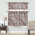thumbnail image 2 of Baseball Valances for Windows,American Sports Kitchen Curtains,Bathroom Curtains Window Rod Pocket Short Curtains,Kitchen Window Curtains Over Sink,3PCS Small Window Curtains,Valances for Kitchen, 2 of 5