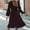 Wine, variant on Baqcunre Long Sleeve Dress for Women Women's Autumn Solid Color Waist Wrap Show Thin Dot Print Long Sleeve Dress Dresses for Women 2024 Summer Dresses for Women 2024 Womens Dresses Black L