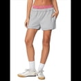 thumbnail image 1 of Pantalones Cortos Deportivos para Mujer, Informales, de Verano, con Cuadros Cosidos, Cintura Alta, para Correr y Descansar, con Bolsillos Gris S, 1 of 6