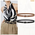 thumbnail image 3 of WHIPPY Women's Leather Belts for Jeans Dresses Pants Casual Ladies Belt with Gold Buckle 2 Pack, 3 of 9