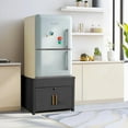 thumbnail image 6 of YODOLLA Washer Dryer Pedestal with Storage, 29″L x 29″W x 23″ H Heavy Duty Laundry Stand Cabinet in Black, 6 of 7