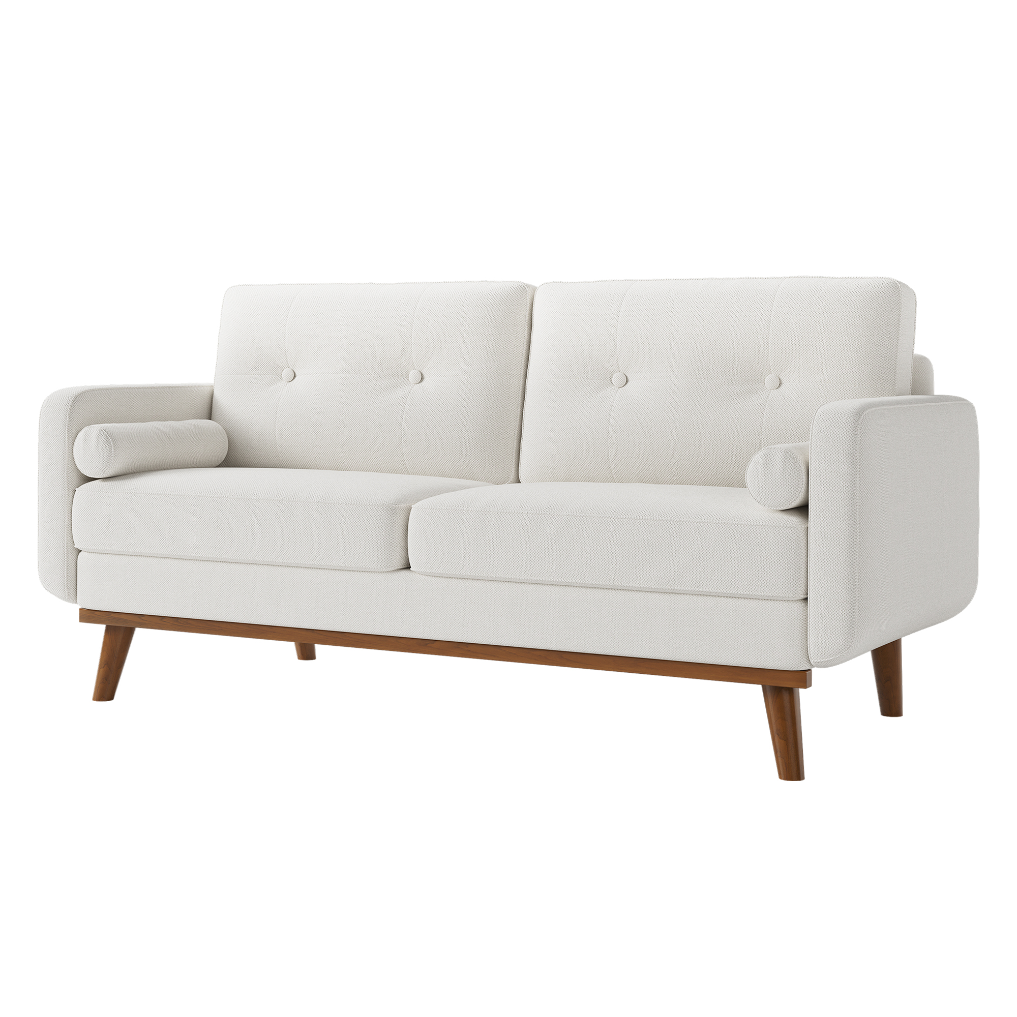 Modern Accent 65"W Loveseat Sofa, Button Tufted Upholstered Furniture,Mid Century Modern Decor Love Seat Couches for Living Room, Small Couch for Bedroom Office Apartment, So-lid & Easy to Install