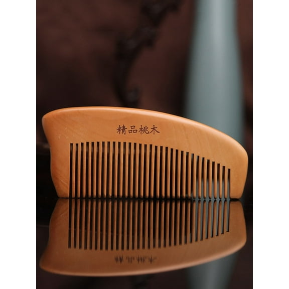Natural Peach Wood Comb Anti-Static Hair Brush Women Classic Massage Head Classic Comb Reduce Hair Loss Styling Tool