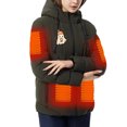 thumbnail image 6 of Busydd Heated Jacket for Men and Women Halloween Print Pockets Heated Jacket Electric USB Rechargeable Heated Coat Winter Warm Long Sleeve Hooed Jackets with 11 Heating Zones Plus Size S-4XL, 6 of 6