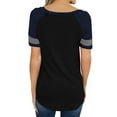 thumbnail image 4 of IROINNID Women's Casual Color Matching Loose Round Neck Short Sleeve Women Tops, 4 of 6