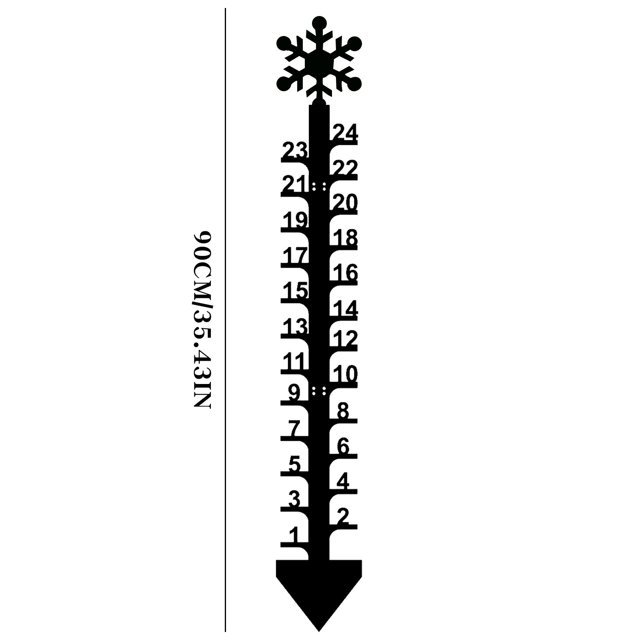 Decoraciones de Navidad Al Aire Libre Medidor de Copos de Nieve - Medidor de Copos de Nieve de Navidad, Tamaño Del Medidor de Copos de Nieve de Metal, Regalo de Decoración Al Aire Libre Del Medidor De