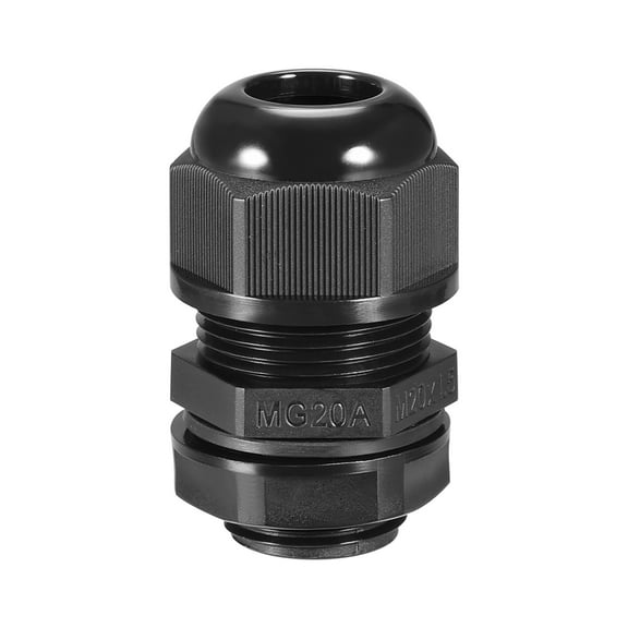 M20 Cable Gland 2 Holes Waterproof IP68 Nylon Joint Adjustable Locknut for 4.3-6.1mm Dia
