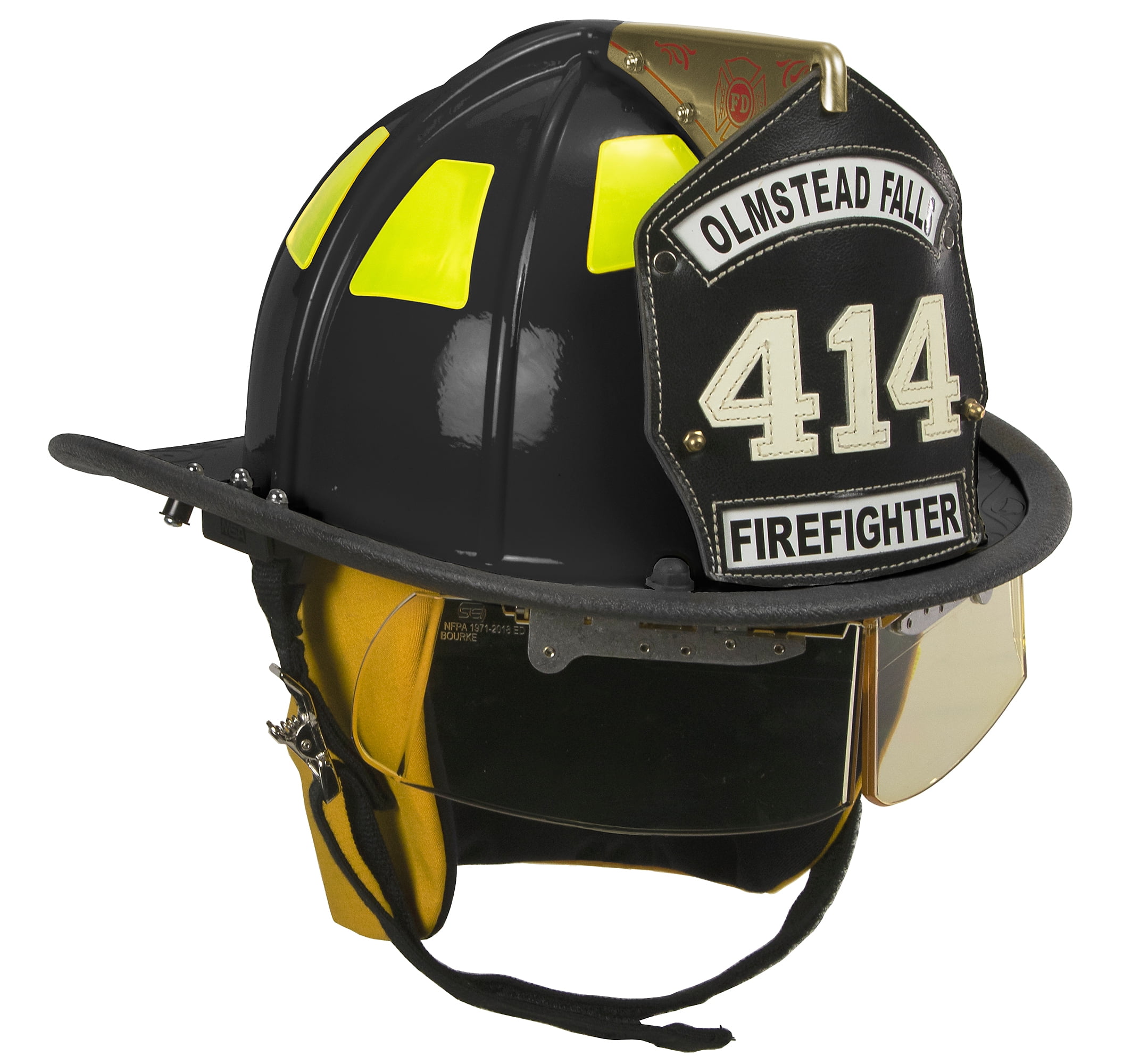Cairns 1010 Black Traditional Fiberglass Helmet, NFPA, OSHA NFPA