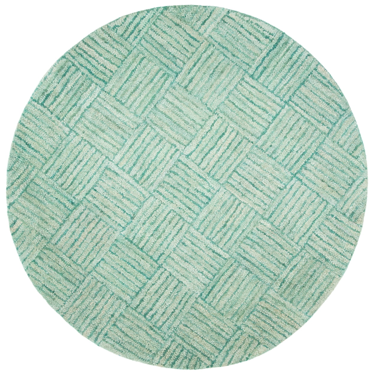 SAFAVIEH Nantucket Chadwick Geometric Cotton Area Rug, Green/Multi, 10' x 14'