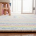 thumbnail image 6 of SAFAVIEH Kids Playhouse Geometric Stripes Machine Washable Area Rug, Ivory/Blue, 6'7" x 9', 6 of 13