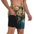 thumbnail image 2 of Balery Rustic Daisy Mason Jars Mens Swim Trunks Swim Shorts for Men Quick Dry Inseam Beach Shorts with Compression Liner Pocket-Small, 2 of 9
