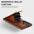 thumbnail image 5 of Wallet Case for Samsung Galaxy S22 Ultra, Vintage Premium PU Leather Ultra Slim Case with Card Holder, Protective Anti-drop Magnetic Clasp Phone Case for Samsung Galaxy S22 Ultra, Brown, 5 of 7