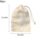 thumbnail image 1 of 60 bolsas pequeñas de algodón con cordón, bolsa de muselina natural, bolsas de hilo de algodón para bodas, fiestas, festivales, almacenamiento, decoración, bolsa de bricolaje (10 x 14 C, 1 of 2