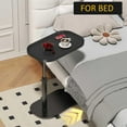 thumbnail image 6 of YYW Adjustable-Height End Table,C Shaped Side Table with 360°Swivel Tabletop for Home/Office(Black), 6 of 11
