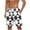 White, variant on Men's Gingham Bermuda Shorts Lightweight Summer Quick Dry Plaid Beach Swim Trunks Big and Tall Casual Drawstring Elastic Waist Workout Short Pants with Pockets White XXXXXL