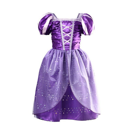 Little Girls Princess Rapunzel Dress Costume