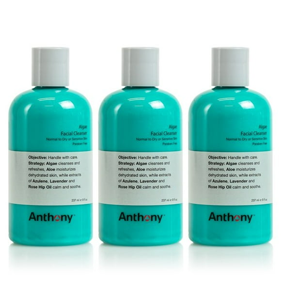 Anthony Algae Facial Cleanser 8 oz (Pack of 3)