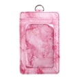 thumbnail image 2 of SagaSave PU Leather ID Card Holder with Retractable Lanyard Card Pouch for Women and Men Natural Marble Pattern, 2 of 8