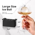 thumbnail image 3 of Clear Ice Cube Maker, 8 Large Whiskey Ice Cubes Mold, 2 Inch Silicone Ice Cube Tray, Easy-Release Sphere Ice Maker,Bourbon Gifts, 3 of 9