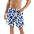 thumbnail image 2 of Defitshape Men's Swim Shorts Swim Trunks Boyleg Classic Beach Pocket Elatic Waist Casual Drawstring Loose Cool Cover Up Dark Blue Medium, 2 of 5