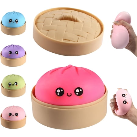 Stijggn Dumpling Squishies Squishies Fidget Toys Glitter Dumpling Mystery Toys Soft Squeeze Decompression Dough