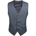 thumbnail image 6 of HISDERN Men's Suit Vest Business Formal Dress Waistcoat Vest with 3 Pockets for Suit or Tuxedo Dark Grey, 6 of 7