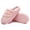 Pink, variant on BERANMEY Women Plush House Slippers Soft Warm Cozy Slippers for Womens Mnes Striped Slide House Slippers Anti-Slip Thick Sole Winter Indoor Bedroom Home Shoes