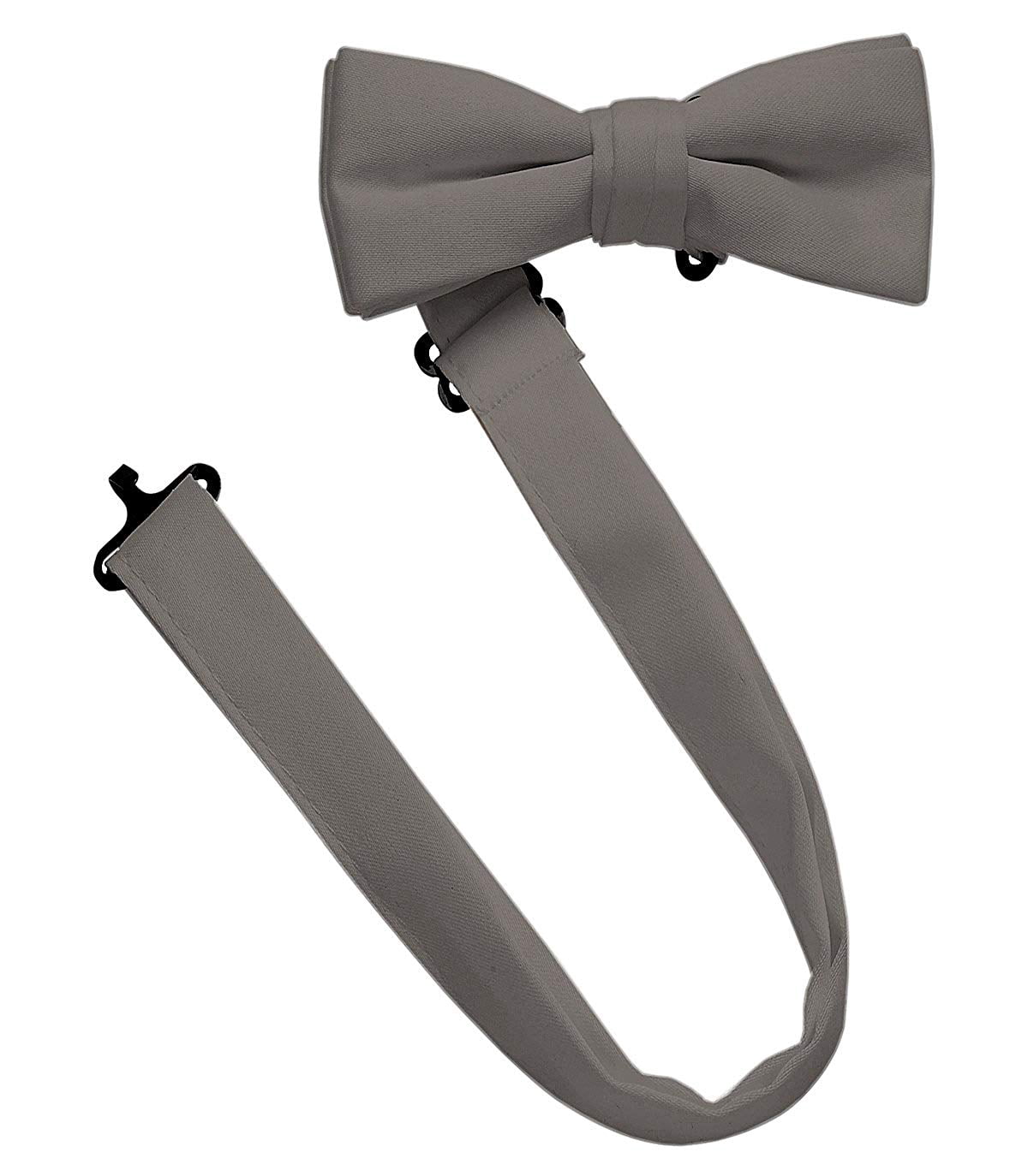 Hold'Em Bow Tie For Mens Boys and Baby Satin look Solid Color Adjustable Pre-tied