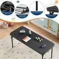 thumbnail image 4 of 47" Rectangular Folding Table, Portable Folding Table for Indoor/Outdoor, Activity Table with Anti Slip Table Legs, Space Saving, Kids Foldable Table for Classroom, Nursery, Black, 4 of 7