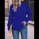 thumbnail image 4 of Suéter Tipo Túnica de Cuello Alto para Mujer, de Larga, de Punto Acanalado, Cómodo, Holgado, Informal, para Otoño Azul M, 4 of 7