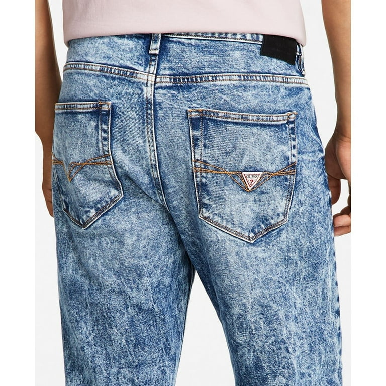Guess Men's Vermont Straight Leg Modern Bootcut Stone Wash Jeans