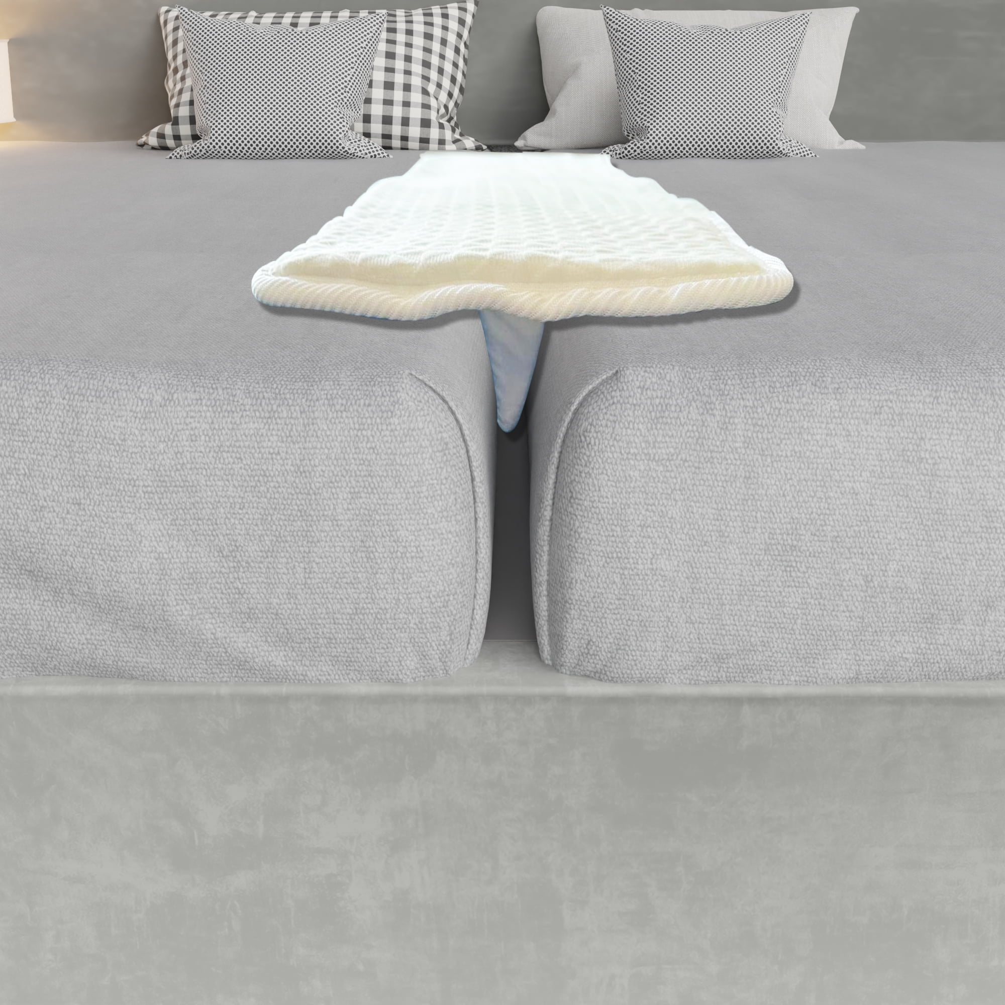 Continental Sleep, 80” Bed Bridge Pad, Twin XL to King Mattress Converter Kit, Gap Filler for Adjustable Mattresses, Good for Guests Stay Overs & Family Room, White