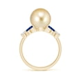 thumbnail image 2 of ANGARA Golden South Sea Cultured Pearl & Sapphire Butterfly Ring in 14K Yellow Gold for Women | June Birthstone, Birthday, Anniversary, Jewelry Gift for Women | Pearl Ring, 2 of 8