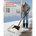 thumbnail image 4 of KFFKFF Snow Shovel for Driveway, 17-Inch Wide Plastic Blade with D-Shaped Handles & Aluminum Edge, High-Capacity Snow Removal Tool for Garden, Car, and Camping, 4 of 9
