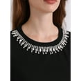 thumbnail image 4 of DARING DIVA Women's Sparkly Elegant Rhinestone Top S Black, 4 of 6