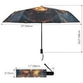 thumbnail image 3 of Skull Head in Galaxy Compact Sun Umbrella Windproof Travel Umbrellas for Rain Strong Portable UV Protection, 3 of 8