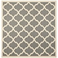 thumbnail image 3 of Safavieh Courtyard Amber Geometric Indoor/Outdoor Area Rug, Anthracite/Beige, 4' x 4' Square, 3 of 10