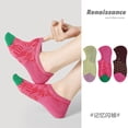 thumbnail image 2 of Breathable Summer No-Show Socks for Women - Embroidery Design & Non-Slip Stay-Up Crew Socks, 2 of 7