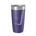 thumbnail image 1 of East Vermillion Lake Map Tumbler Travel Mug Insulated Laser Engraved Coffee Cup South Dakota 20 oz Purple, 1 of 1