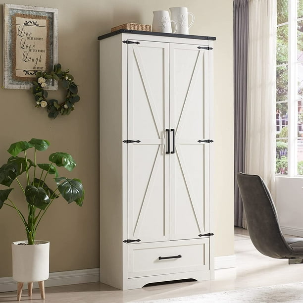 T4TREAM Farmhouse 2Door Storage with Adjustable Storage